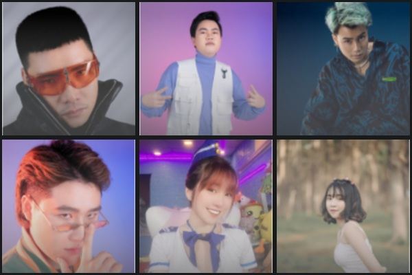 HQ creator network featuring Bắc Gấu, Tiến Zombie, Vương Anh Ole, Deas Tiến Đạt, Như Hexi and SAM Gaming